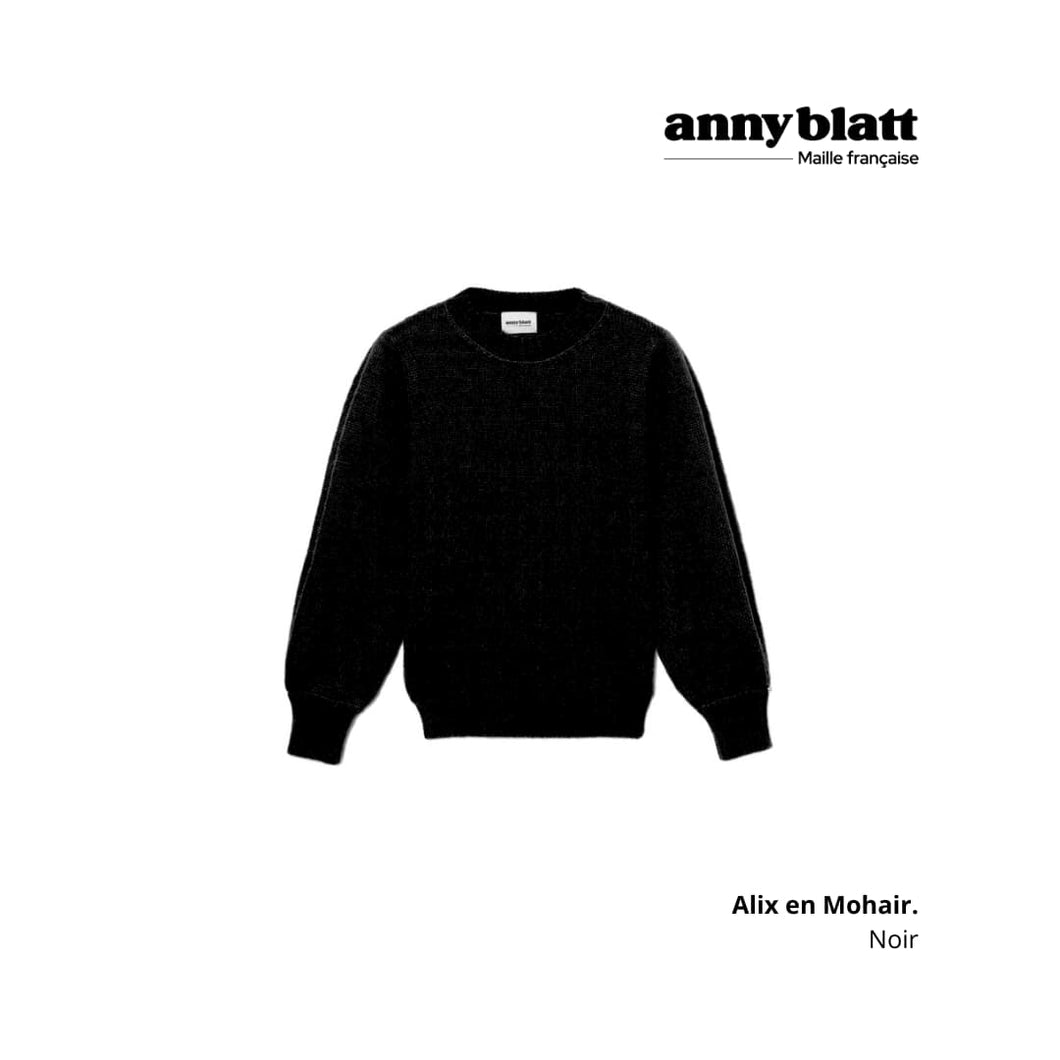 Pull Alix mohair et soie Noir